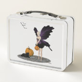 Halloween Fairy with Pumpkin Metal Lunchbox (Achterkant)