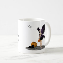 Halloween Fairy with Pumpkin Quote Coffee Mok