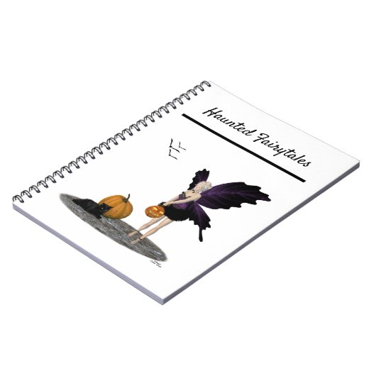 Halloween Fairy with Pumpkin Spiral Notitieboek (Linkerzijde)