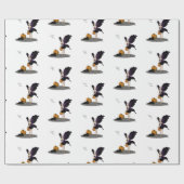 Halloween Fairy with Pumpkin Wrapping Paper Cadeaupapier (Vlak)