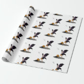 Halloween Fairy with Pumpkin Wrapping Paper Cadeaupapier (Uitgerold)