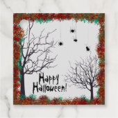 Halloween Fall blaft Gnarly Treders Spiders Bedankjes Labels (Voorkant)