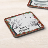 Halloween Fall blaft Gnarly Treders Spiders Bier Onderzetter (Linkerzijde)