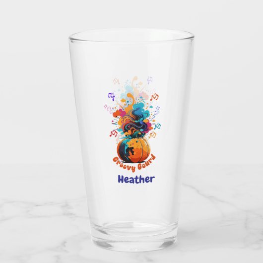 Halloween /Fall glass tumbler  (Achterkant)