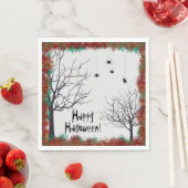 Halloween Fall Leaves Spooky Treders Spiders Party Servet (Insitu)
