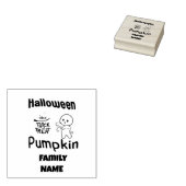 Halloween familie cadeaus gepersonaliseerde naam rubberstempel (Gestempeld)