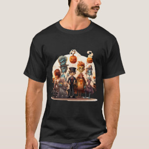 Halloween Familie Kleurrijk T-shirt