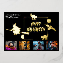 Halloween Familie Vier Fotocollage