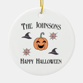 Halloween familienaam keramisch ornament