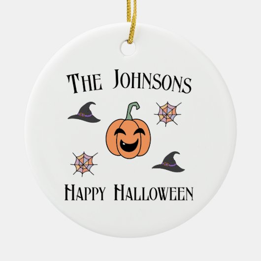 Halloween familienaam keramisch ornament (Voorkant)