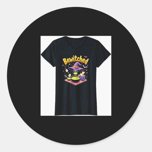 Halloween Family Home Bewitched Breakfast Maker  Ronde Sticker (Voorkant)
