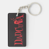 Halloween Family Matching Dad Dadcula Dracula Sleutelhanger (achterkant)