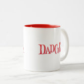 Halloween Family Matching Dad Dadcula Dracula Tweekleurige Koffiemok (Voorkant rechts)