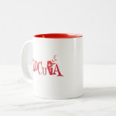 Halloween Family Matching Dad Dadcula Dracula Tweekleurige Koffiemok (Voorkant links)