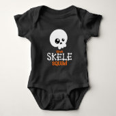 Halloween Family Matching Skele Squad Sinaasappel Romper (Voorkant)