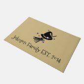 Halloween Family Minimalist heks and Broom Deurmat (Schuin)