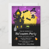 Halloween Fancy dress party heks Paars Kaart (Voorkant)