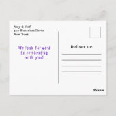 Halloween Fancy Dress Party Vampires Paars Briefkaart (Achterkant)