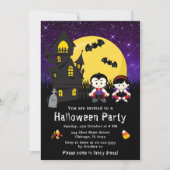 Halloween Fancy Dress Party Vampires Paars Kaart (Voorkant)