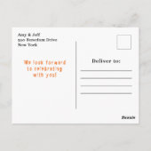 Halloween Fancy Dress Party Witch Ghost Sinaasappe Briefkaart (Achterkant)