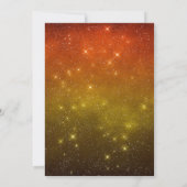 Halloween Fancy Dress Party Witch Ghost Sinaasappe Kaart (Achterkant)