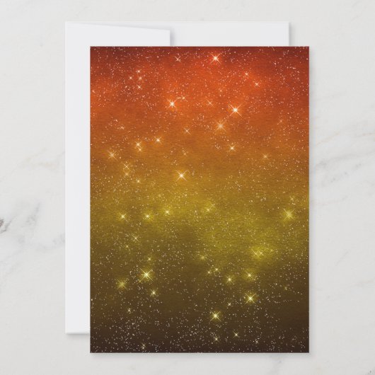 Halloween Fancy Dress Party Witch Ghost Sinaasappe Kaart (Achterkant)