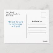 Halloween Fancy Jurk Verjaardag Weerwolf Blauw Briefkaart (Achterkant)