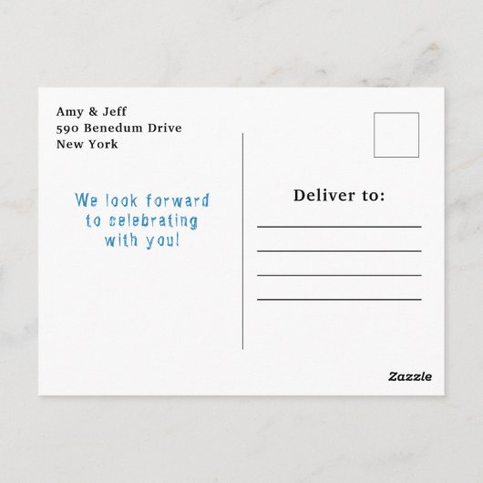 Halloween Fancy Jurk Verjaardag Weerwolf Blauw Briefkaart (Achterkant)