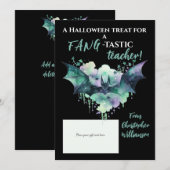 Halloween Fang-Tastic Teacher Gift Kaart Houder (Voorkant / Achterkant)