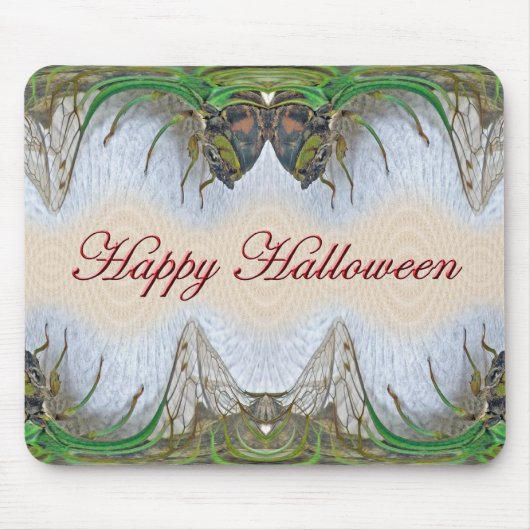 Halloween Fantasmagorical Cicada Items Mousepad Muismat (Voorkant)