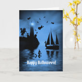 Halloween Fantasy Witches Zeemeermin Oceaan Kaart (Gele Bloem)