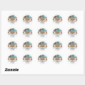 Halloween Farm Animals Blue Truck Stickers (Vel)