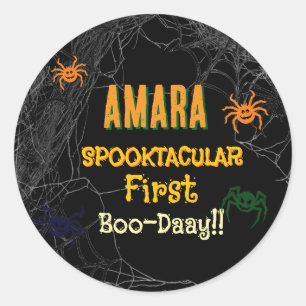 Halloween Favor Sticker Spinnen Verjaardagssticker