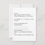 Halloween Feast Invitation  Cats Kind Kaart (Achterkant)