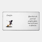 Halloween fee met pompoenen bureau mat (Voorkant)