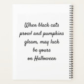 Halloween fee met pompoenen dagelijkse planner (Achterkant)