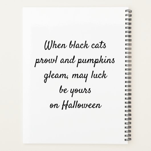 Halloween fee met pompoenen dagelijkse planner (Achterkant)