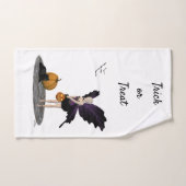 Halloween fee met pompoenen handdoek (Handdoek)
