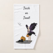 Halloween fee met pompoenen handdoek (Handdoek)
