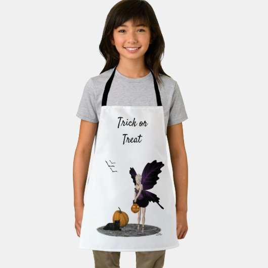 Halloween fee met pompoenen klein Schort (Insitu)