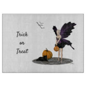 Halloween fee met pompoenen snijplank (Voorkant)