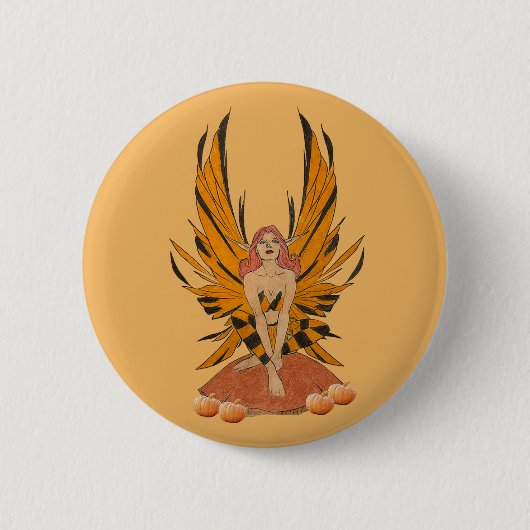 Halloween Fee Ronde Button 5,7 Cm (Voorkant)