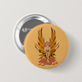Halloween Fee Ronde Button 5,7 Cm (Voorkant /achterkant)