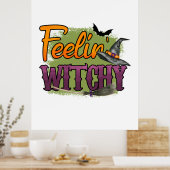 Halloween Feeling Witchy Birthday Poster (Keuken)