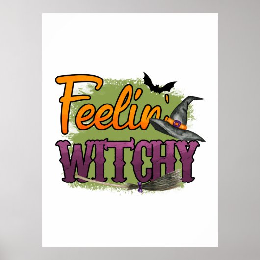 Halloween Feeling Witchy Birthday Poster (Voorkant)