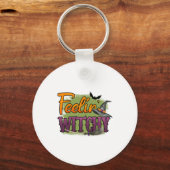 Halloween Feeling Witchy Birthday Sleutelhanger (Voorkant)