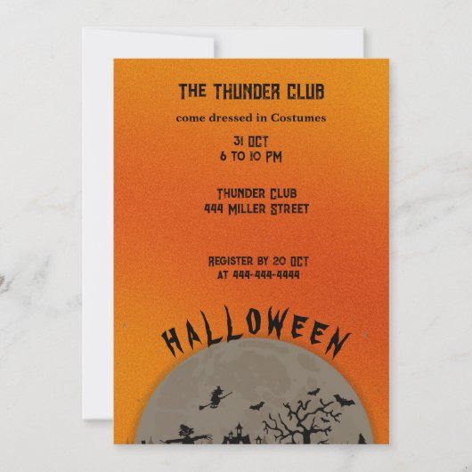 Halloween feest aanpassen kaart (Voorkant)