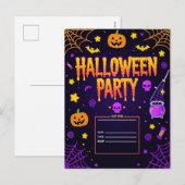 Halloween-feest bewerken feestdagenkaart (Voorkant / Achterkant)