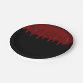 Halloween Feest Bloederige Druppels Rood Papieren Bordje (Gekanteld)
