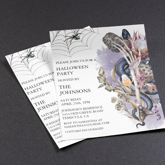 Halloween Feest Bloemenslang Watercolor